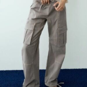 Zara Taupe Cargo Pants